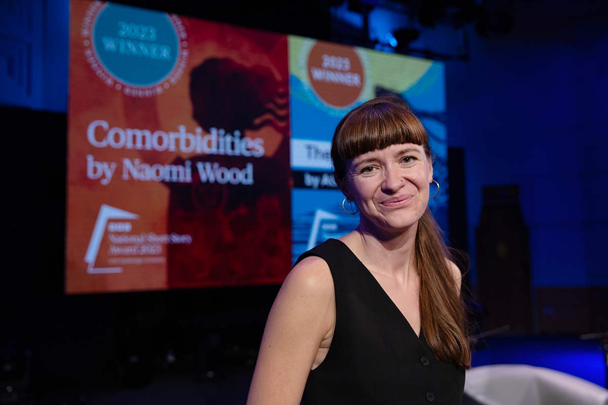 BBC National Short Story Award winner Naomi Wood on stage at BBC Story Awards